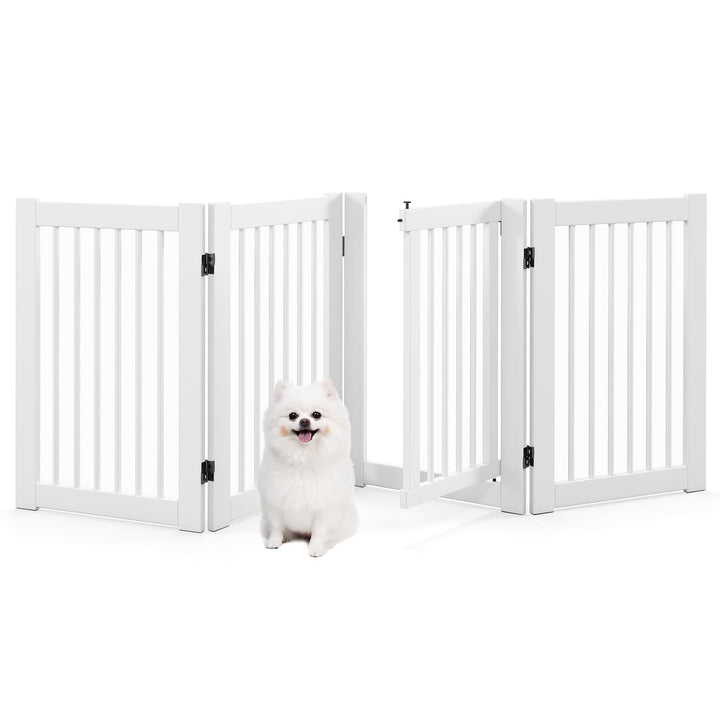 30" Configurable Folding 4 Panel Wood Fence