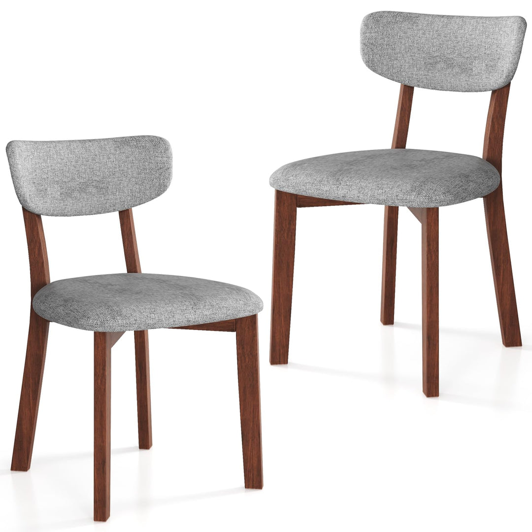 Giantex Wood Dining Chairs Set of 2, Farmhouse Wooden Dining Room Chair with Cushion Seat