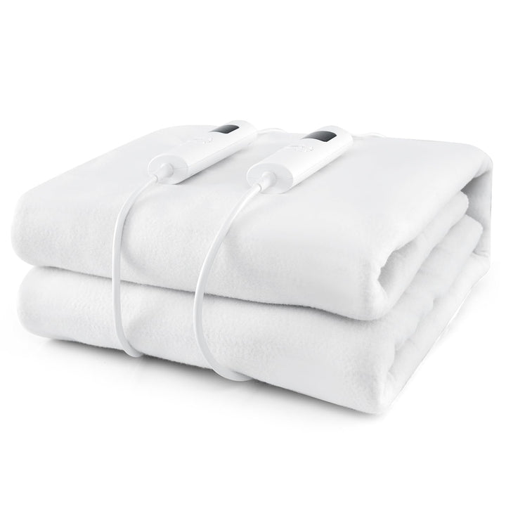 Giantex Heated Mattress Pad, Machine Washable Bed Warmer with Dual Controller