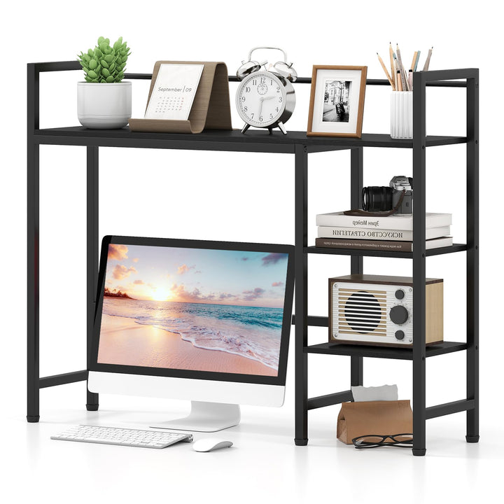 GIANTEX 4-Tier Desktop Bookshelf | 38.5" Dorm Desk Hutch for 27" Monitor