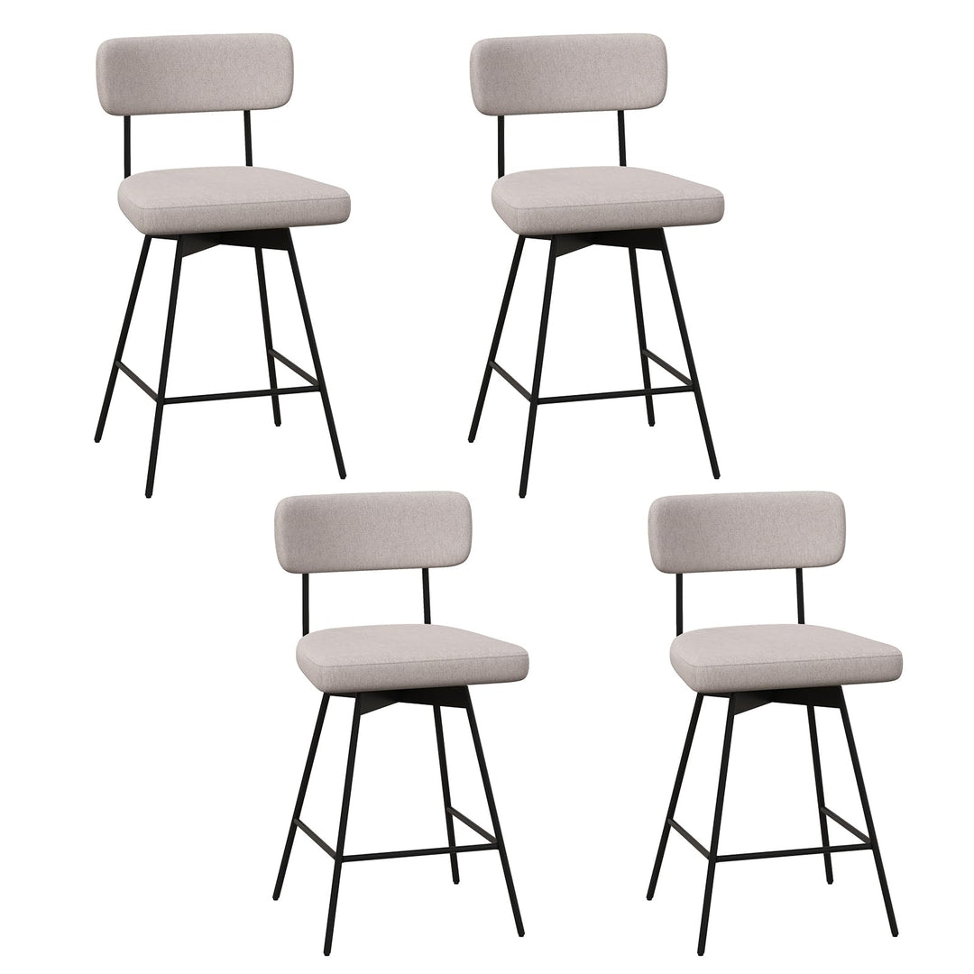 Giantex Swivel Bar Stools,  Upholstered Bar Height Bar Chairs w/Padded Seat &amp; Backrest