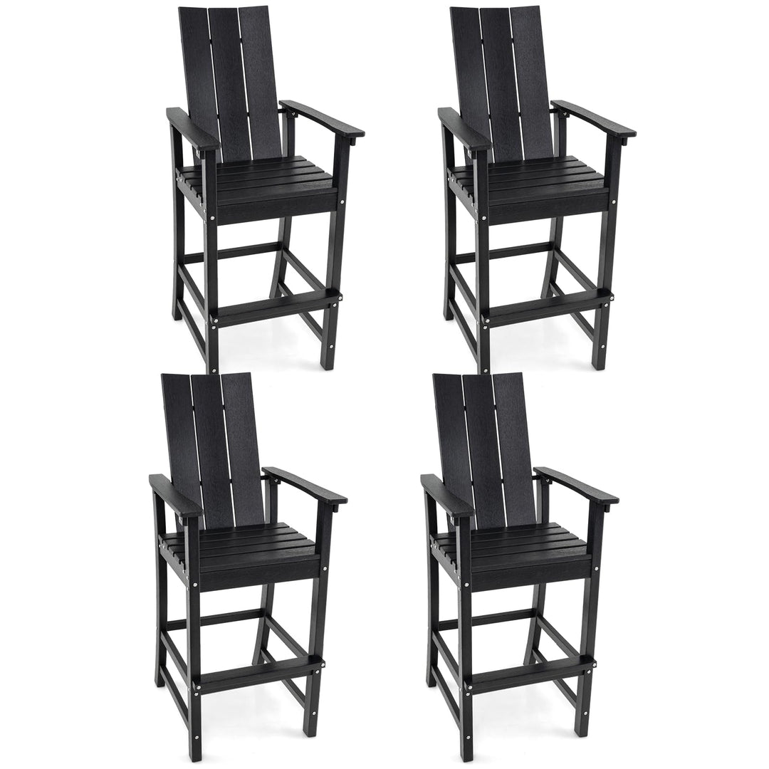 Giantex 52” Tall Adirondack Chair, HDPE Outdoor Bar Stool with Ergonomic Backrest