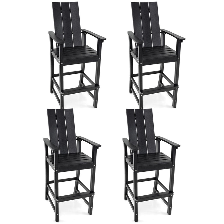 Giantex 52” Tall Adirondack Chair, HDPE Outdoor Bar Stool with Ergonomic Backrest
