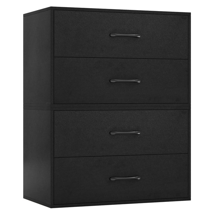 Giantex Dressers Stackable 2 Drawer Horiztonal Organizer W/Handles Dresser Tower, White