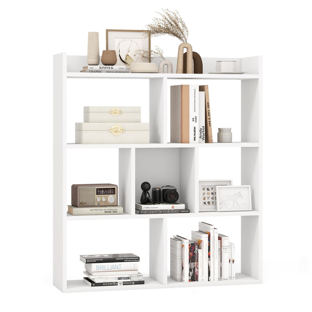Giantex 7 Cube Bookshelf with Anti Toppling Devices for Living Room