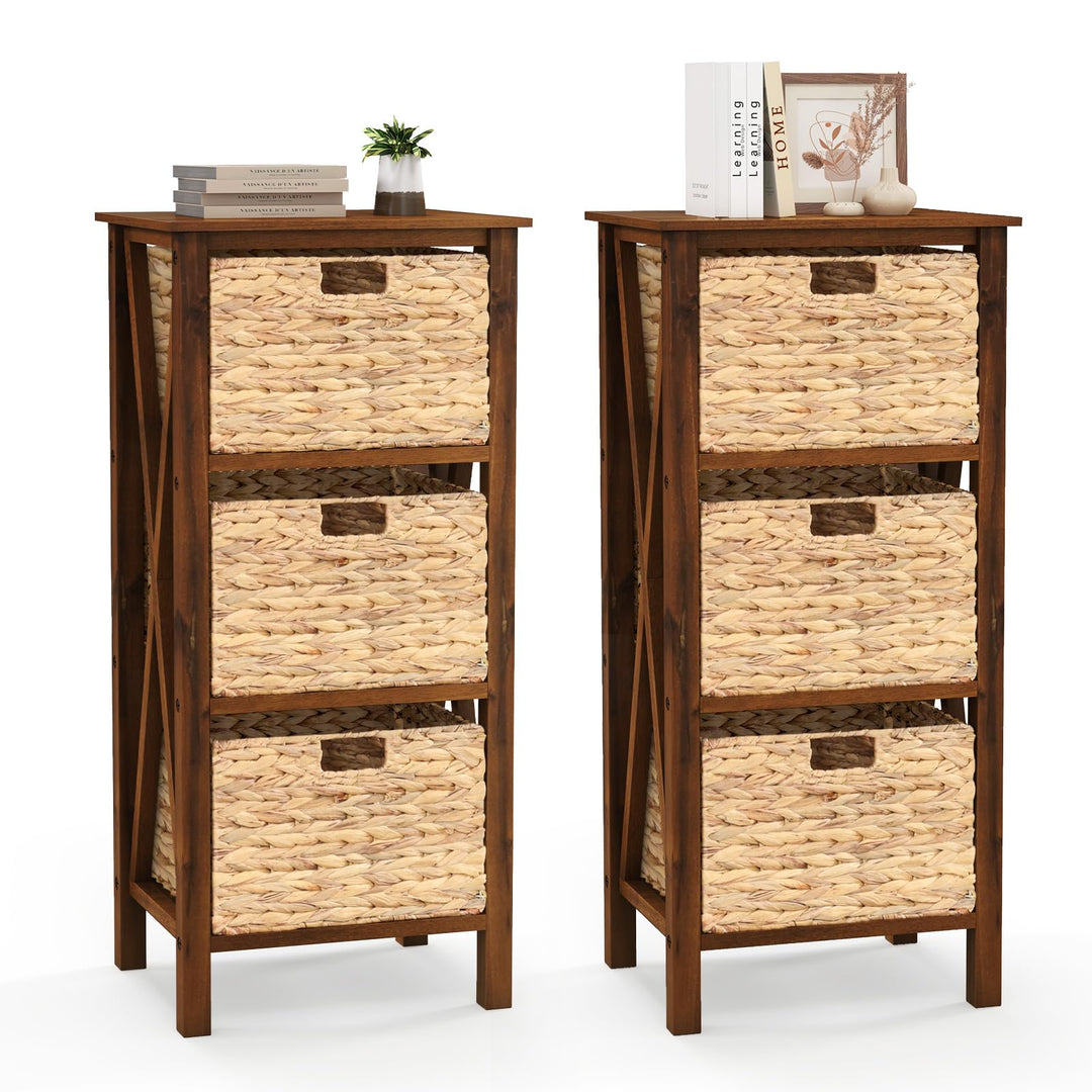 Giantex Wooden X-Design Side Table End Table