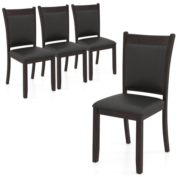 Giantex Wooden Dining Chairs Set, Modern Armless Kitchen Chairs w/Padded Backrest &amp; Seat, Rubber Wood Frame
