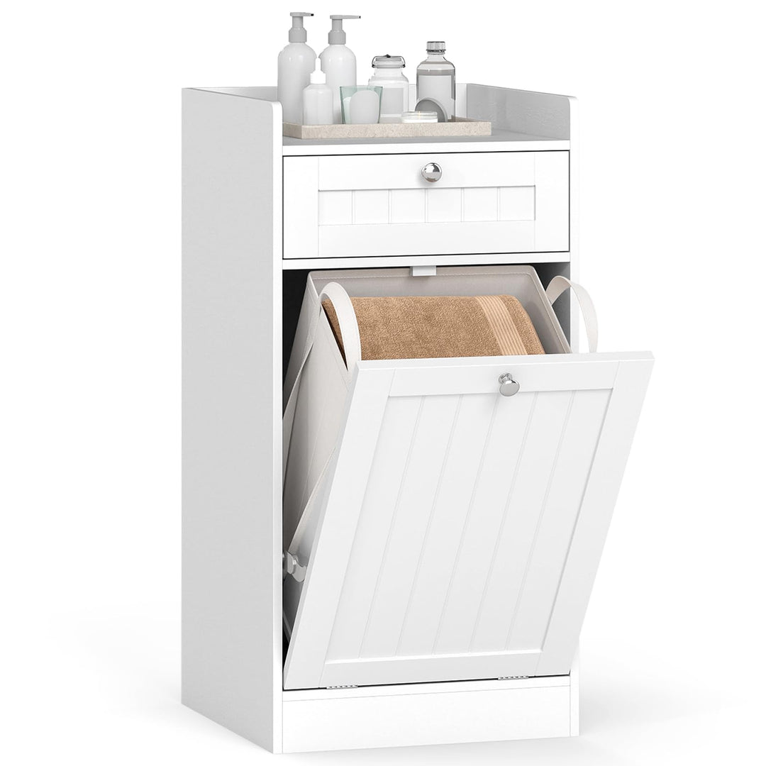 Giantex Tilt-Out Laundry Hamper Cabinet (16"x 16"x 31.5")