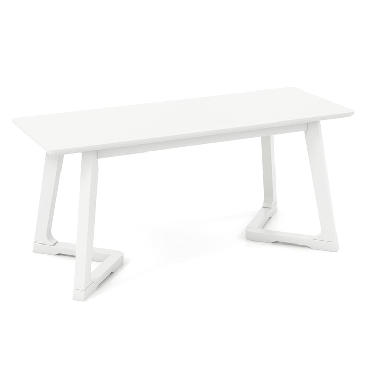 Giantex Set of 1/2 Entryway Bench, 42” Long Dining Bench with Rubber Wood Triangular Legs