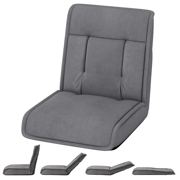 Giantex Floor Chair, Lazy Sofa with 14-Poistion Adjustable Backrest &amp; 5-Position Adjustable Headrest, Padded Sleeper Bed