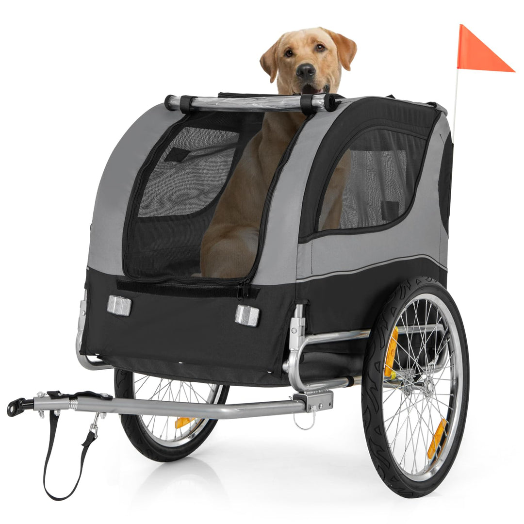 Giantex Dog Bike Trailer Pet Stroller, Small Medium Dog Bicycle Trailer Carrier Wagon