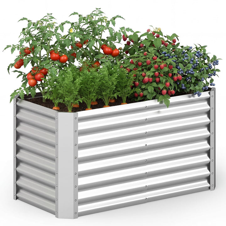 Giantex 4 x 2 x 2 FT Galvanized Raised Garden Bed (1/2)