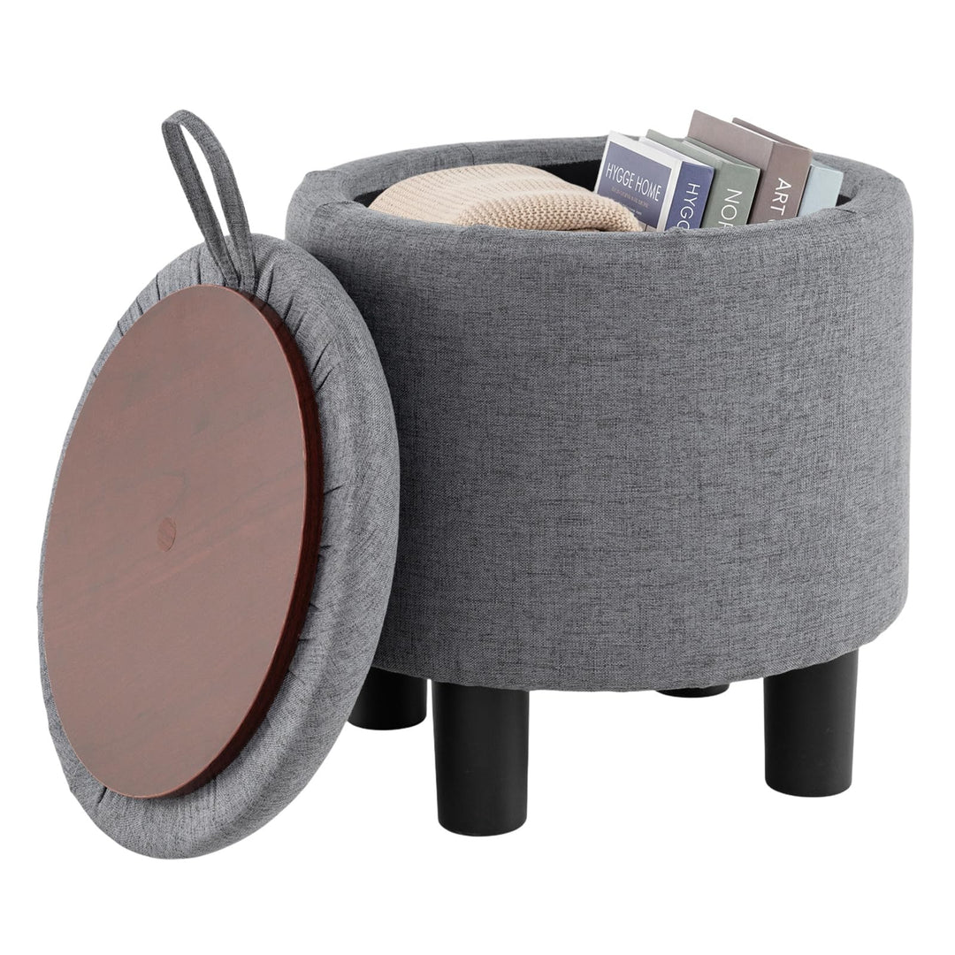 Giantex Round Ottoman with Storage