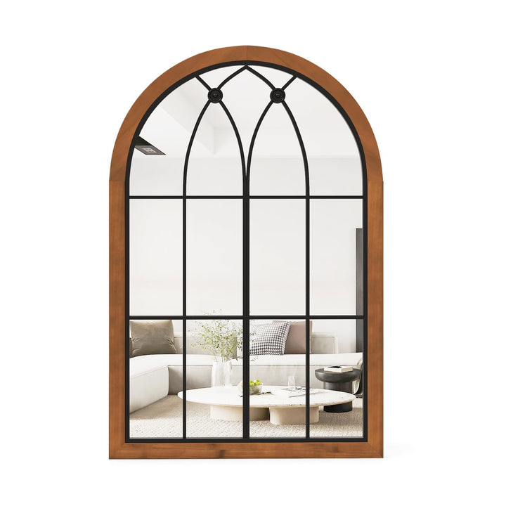 CHARMAID Arched Window Wall Mirror, 36&