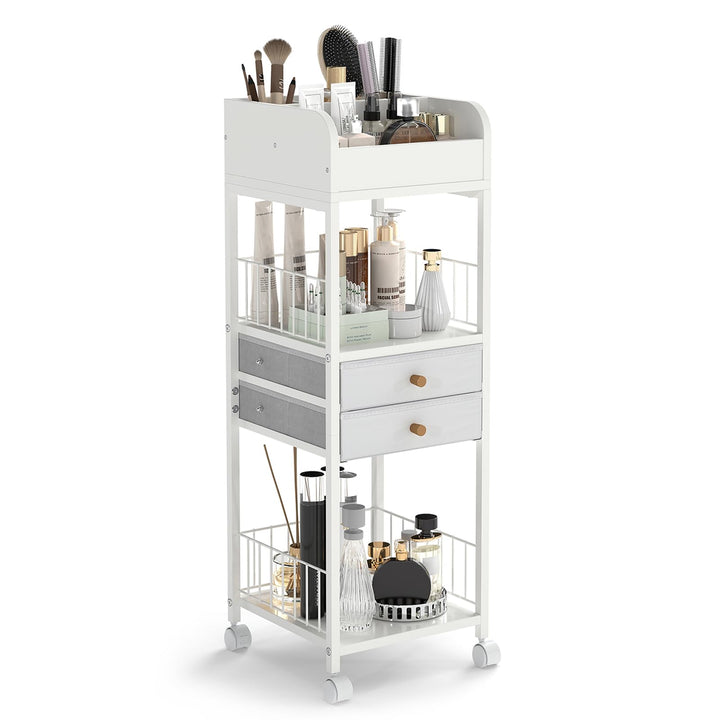 Giantex Rolling Makeup Organizer Cart with Drawers &amp; Shelves