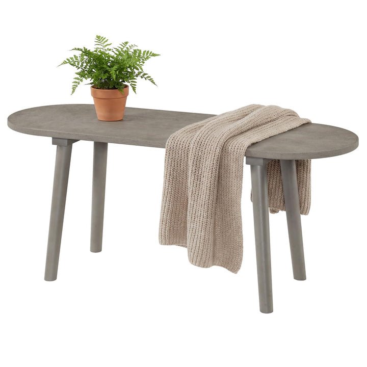Giantex 43 Inch Solid Wood Farmhouse Dining Bench Rustic Wooden Entryway Bench with Rubber Wood Legs