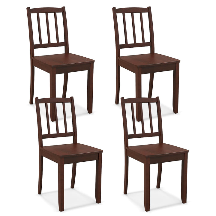 Giantex Farmhouse Dining Chairs Set of 2/4, Modern Kitchen Chairs w/Rubber Wood Legs &amp; Curved Backrest