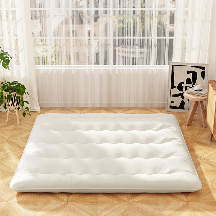 Giantex Japanese Floor Mattress, 4 Inch Futon Mattress with Washable Cover &amp; Storage Bag