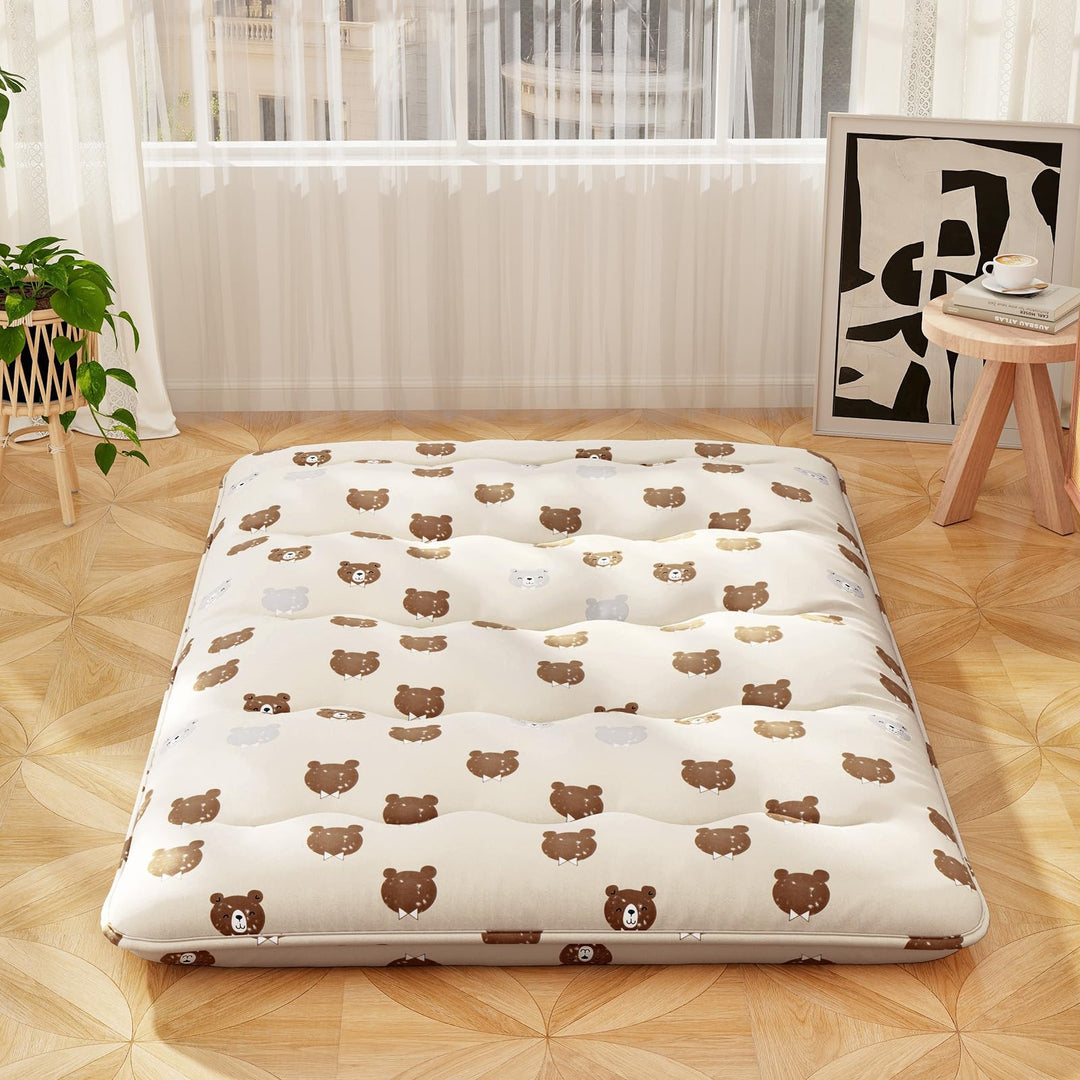 Giantex Japanese Floor Mattress, 4 Inch Futon Mattress with Washable Cover &amp; Storage Bag