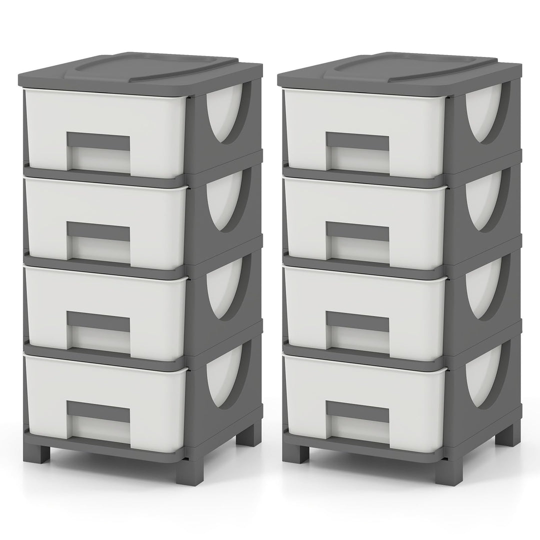 Giantex 2 Pack 4-Drawer Storage Organizer for Bathroom Living Room