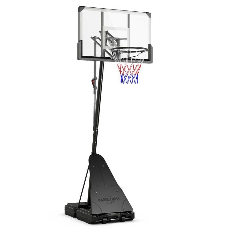Giantex 4.9-10 Feet Height Adjustable Portable Basketball Hoop Basketball Goal System