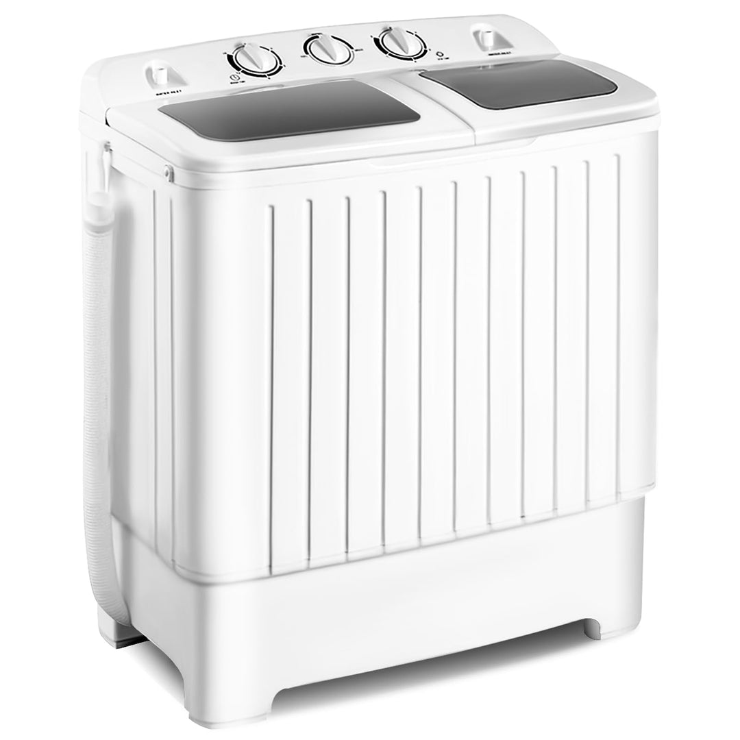 20 lbs Portable Washing Machine with Built-in Gravity Drain-Gray