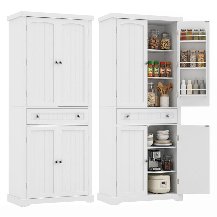 Giantex 72" Tall Kitchen Pantry Cabinet w/Drawer &amp; Adjustable Shelves