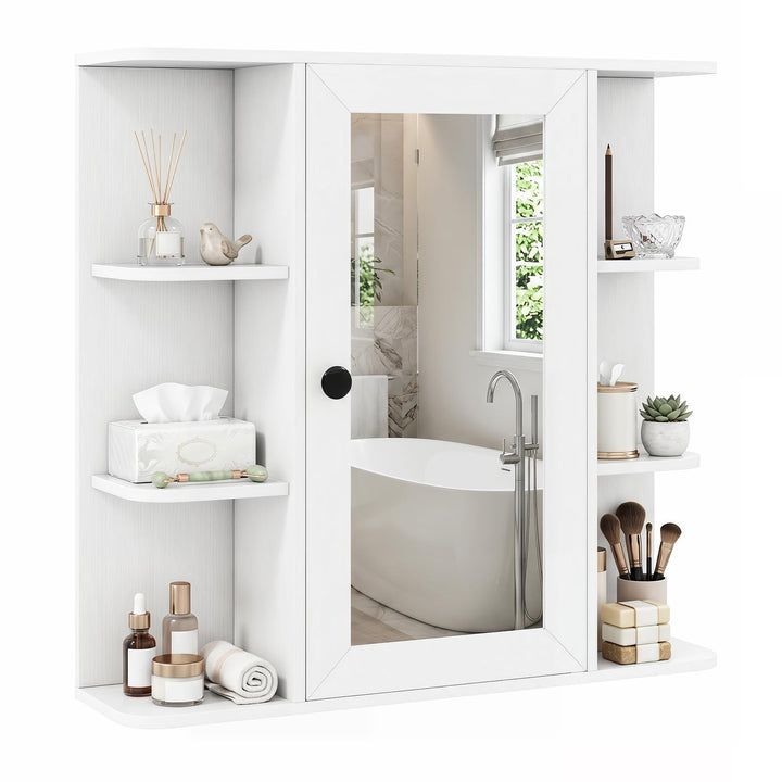 GIANTEX Wall Mounted Bathroom Medicine Cabinet with Mirror &amp; Shelves