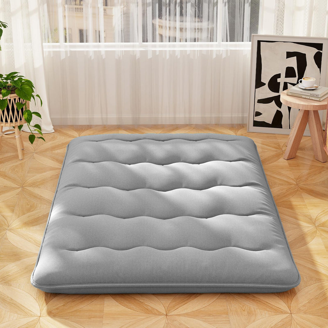 Giantex Japanese Floor Mattress, 4 Inch Futon Mattress with Washable Cover &amp; Storage Bag