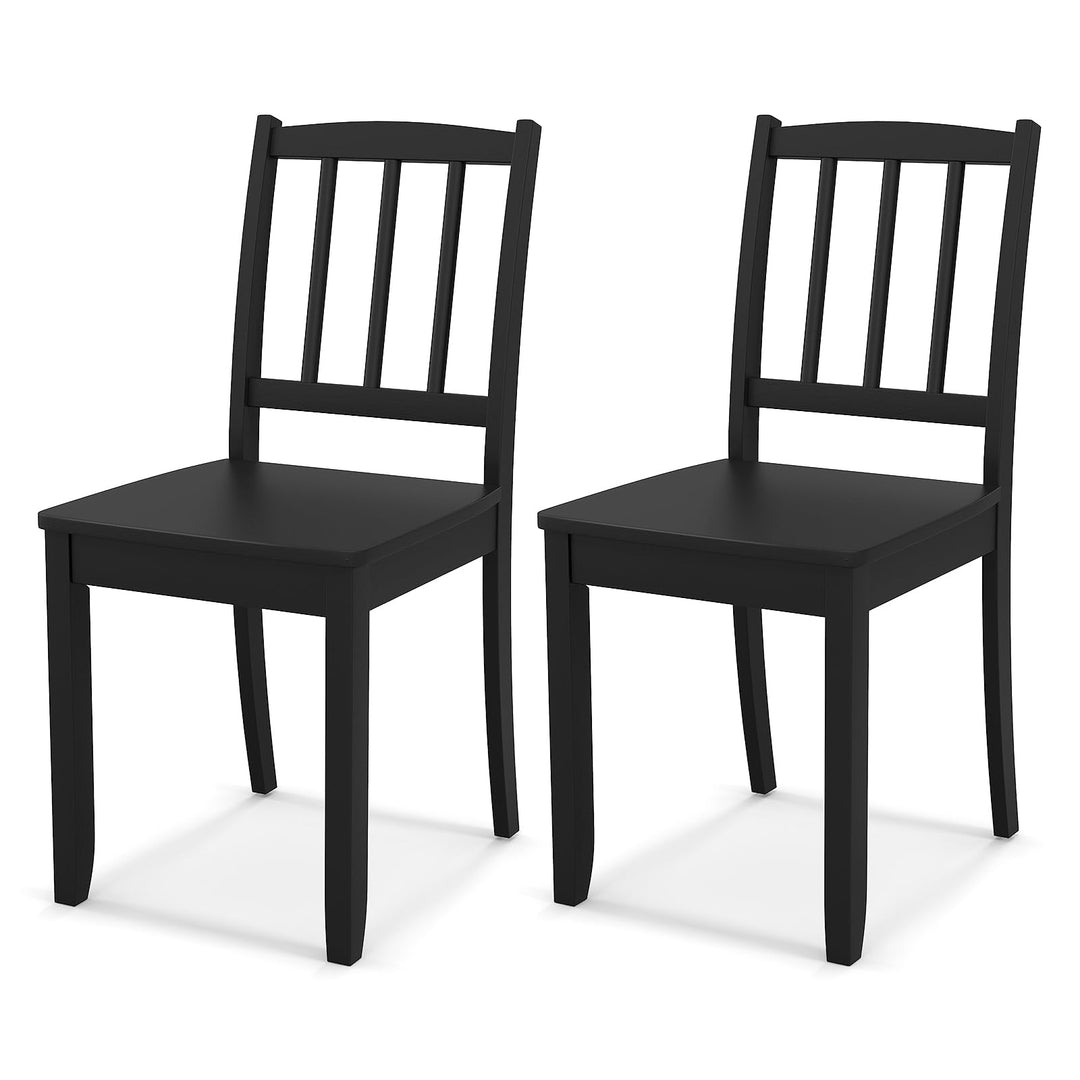 Giantex Farmhouse Dining Chairs Set of 2/4, Modern Kitchen Chairs w/Rubber Wood Legs &amp; Curved Backrest
