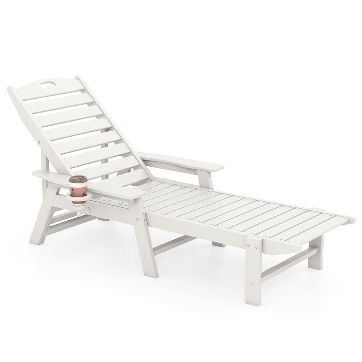 Giantex Lounge Chair Outdoor, Oversized Chaise Lounge Chair with 4-Position Backrest