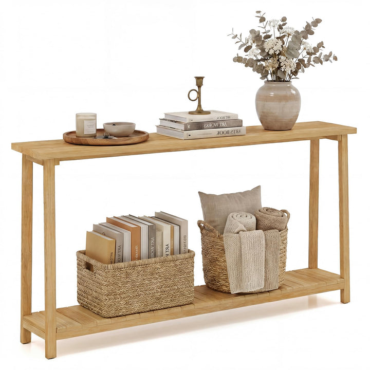 Giantex 71" Solid Wood Console Table(71" x 12" x 31")
