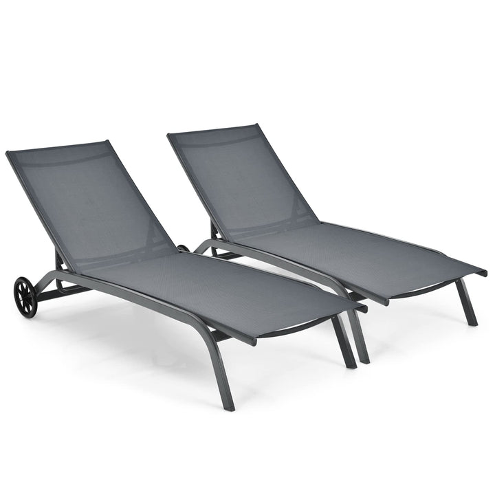 Giantex Patio Lounge Chairs for Pool Area