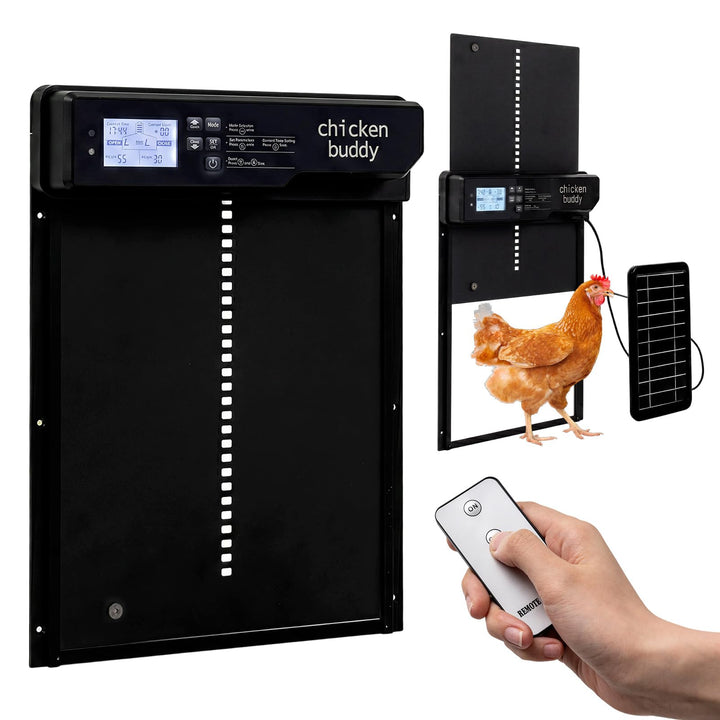Giantex Aluminum Auto Chicken Coop Door Solar Powered with Light Sensor &amp; Timer