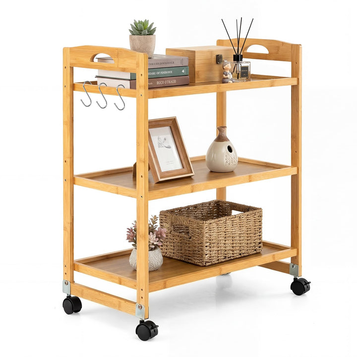 Giantex 3-Tier Rolling Storage Cart for Living Dining Room
