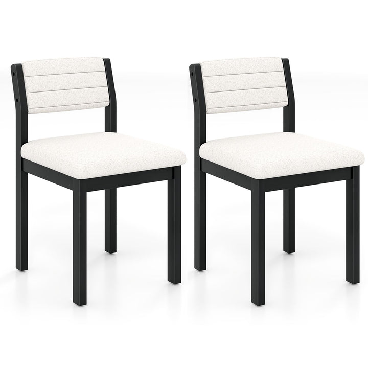 Giantex Sherpa Kitchen Chairs with Wood Frame &amp; Padded Seat
