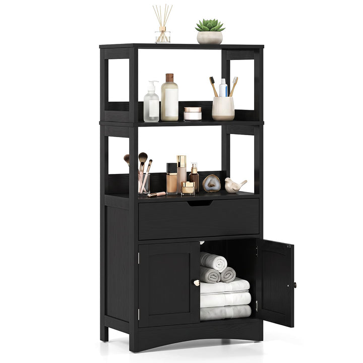 GIANTEX Bathroom Storage Cabinet with Open Shelves