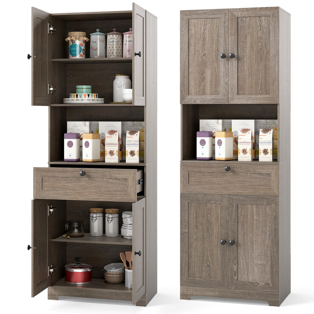 Giantex 67.5" Tall Floor Storage Cabinet w/4 Doors &amp; 1 Drawer