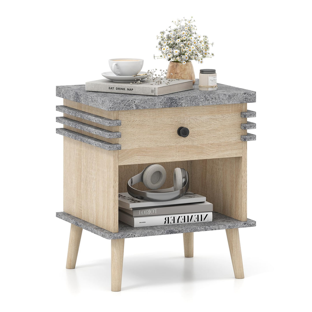Giantex Modern Nightstand Set of 1/2