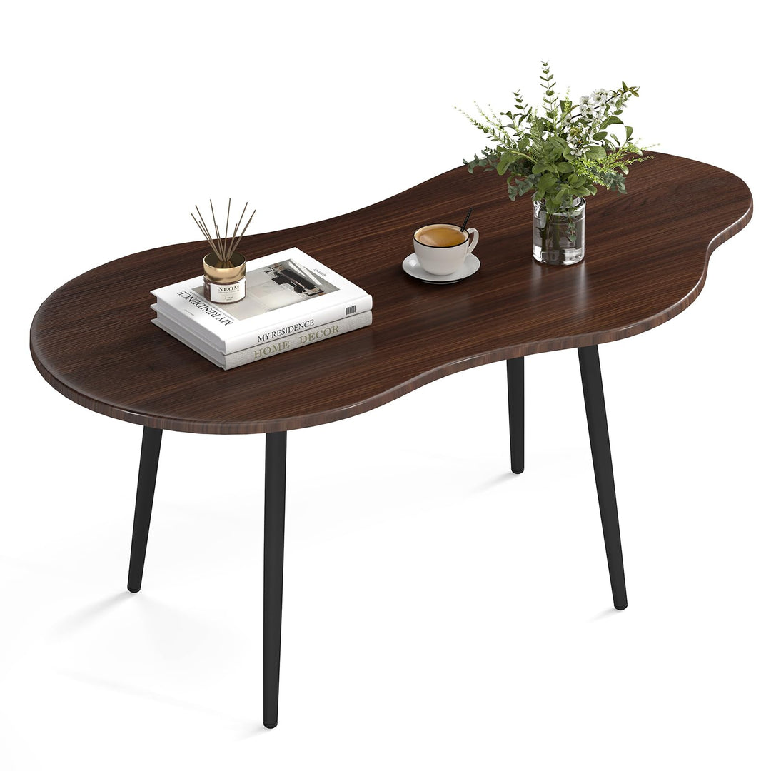 Giantex Cloud Coffee Table | 39.5" Small Center Table with Metal Frame