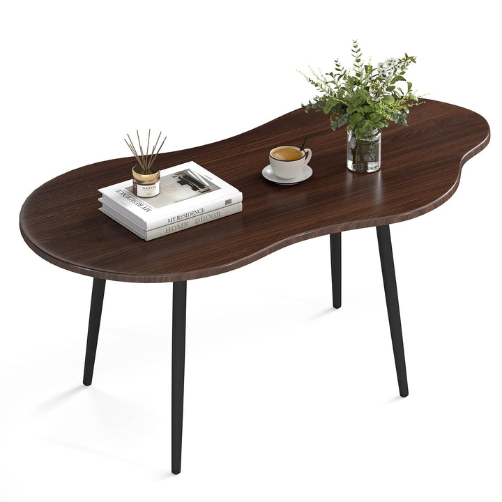 Giantex Cloud Coffee Table | 39.5" Small Center Table with Metal Frame