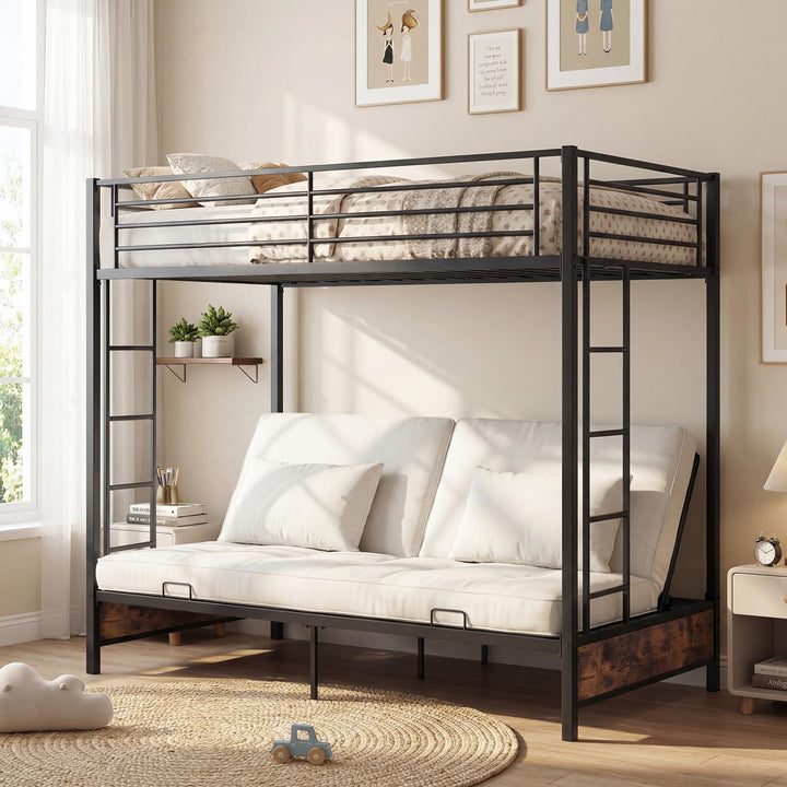 Giantex Twin Over Twin Futon Bunk Bed