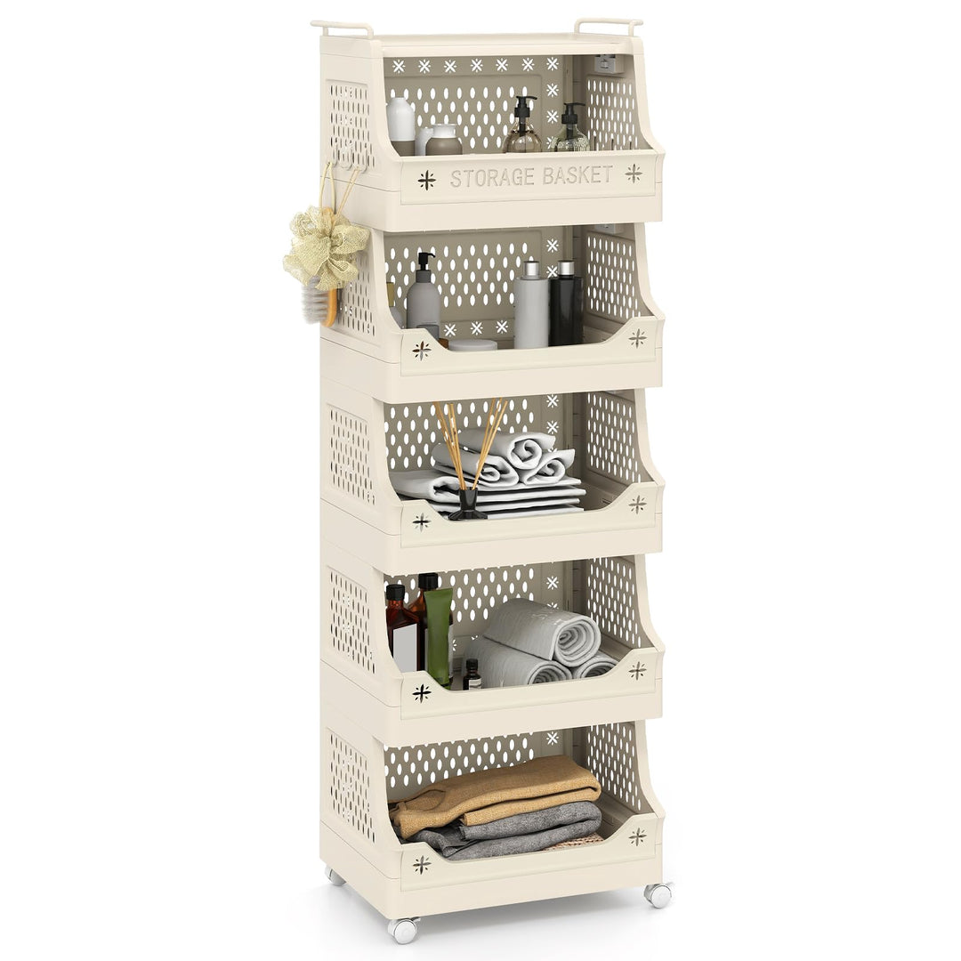 Giantex Rolling Laundry Cart with Wheels