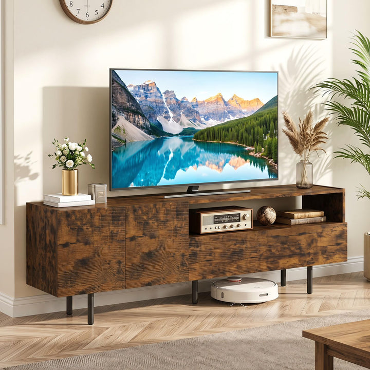 Giantex Wooden TV Stand for TVs up to 70" with Storage Cabinet