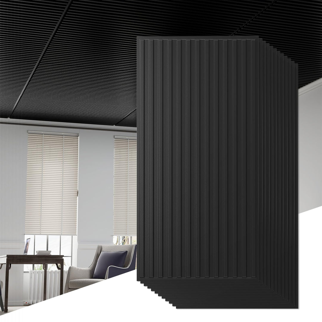 Giantex 12/24 Pack Fluted PVC Wall Panels