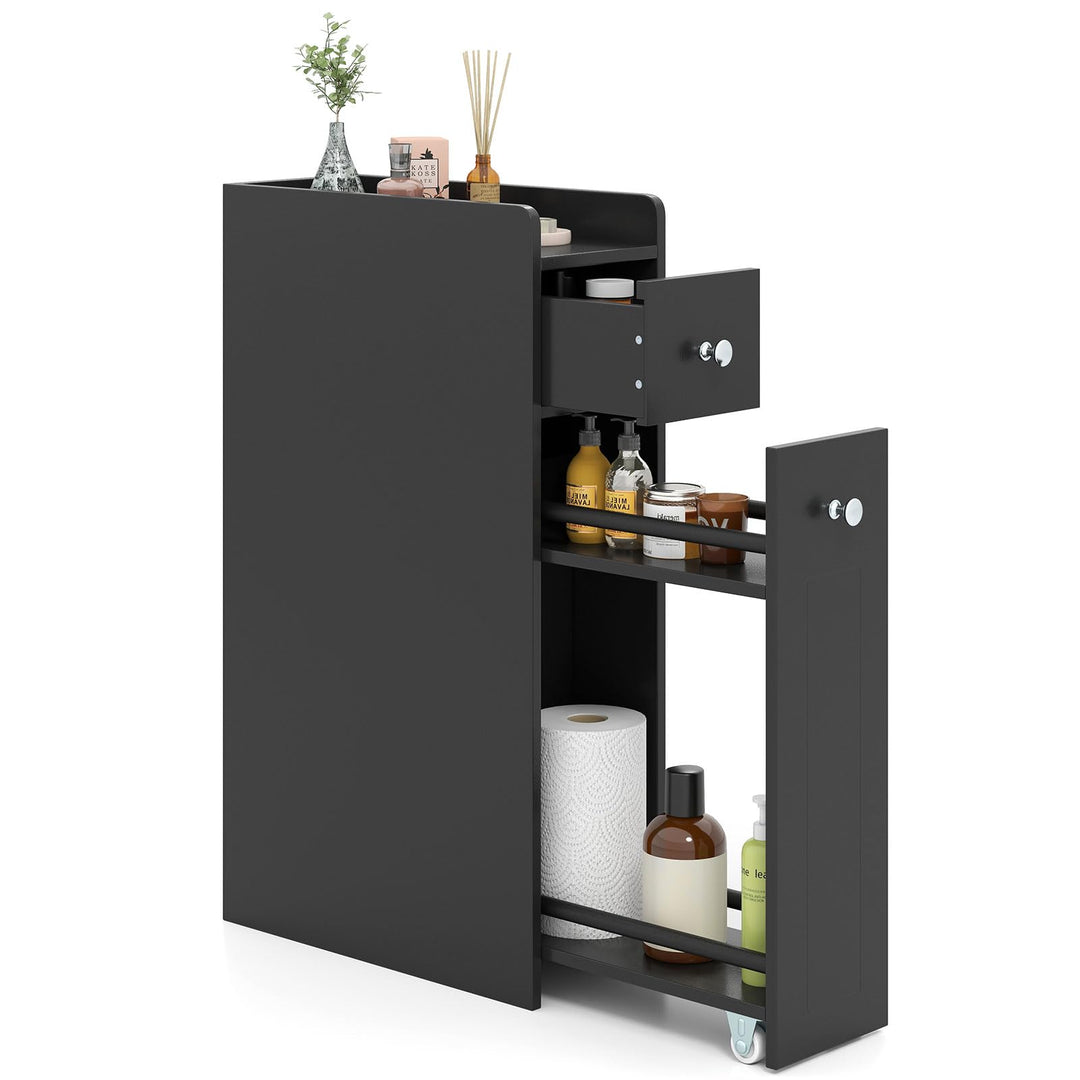 Giantex Slim Bathroom Storage Cabinet for Living Room