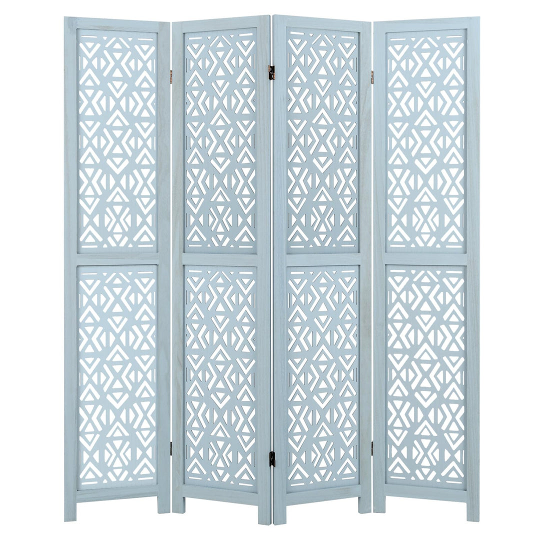 Giantex Room Divider 4/6 Panels - Boho Room Dividers with Carved Cutout Pattern &amp; Solid Wood Frame, Fully Assembled