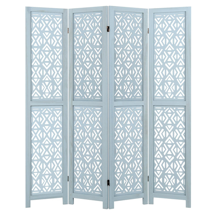 Giantex Room Divider 4/6 Panels - Boho Room Dividers with Carved Cutout Pattern &amp; Solid Wood Frame, Fully Assembled