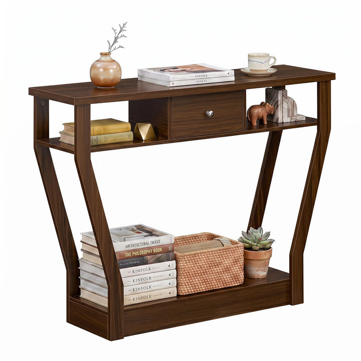 GIANTEX 43" Modern Console Table with Drawer &amp; Storage Shelf
