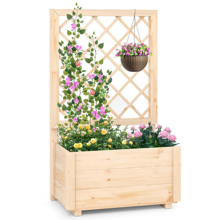 Giantex Raised Garden Bed with Trellis (1/2)